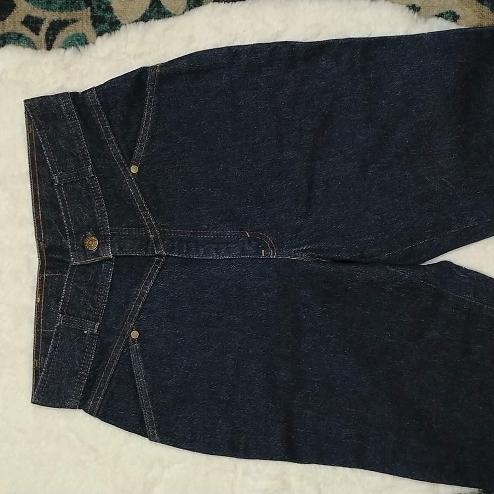 Rare vintage Levi's high rise tapered leg dark wash jeans - Picture 4 of 15